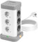 Duronic ET12C Regleta enchufes múltiple | Cubo de alimentación con 3 Puertos USB A y 1 Puerto USB C (3A) | Enchufe de 12 Tomas 3680W 16A | Regleta con protección contra sobretensiones | Cable de 1,8m