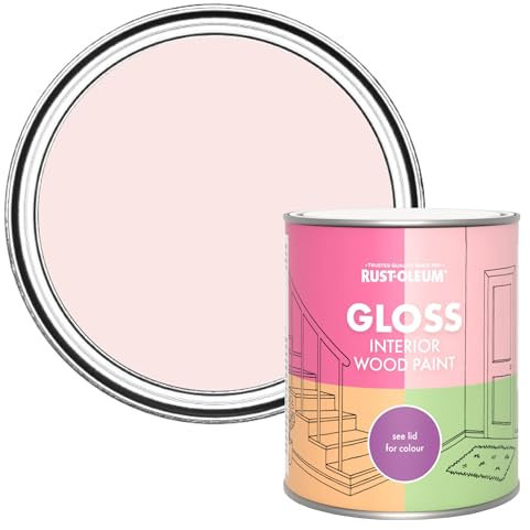 Rust-Oleum Pink Interior Wood Paint in Gloss Finish - Strawberry Vanilla 750ml