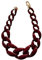 CLSSLVVBN Vintage Style Women S Jewelry Necklace Handmade Cuban Chain Collar Statement Piece Women Boho Chunky Acrylic Link Chain, Winered