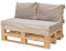 Bielik Palettenkissen 120 x 80 Set für Palettenmöbel | Wasserdicht Europaletten Sitzkissen Made in EU | Palettensofa komplett besteht (Beige Kord, Sitz 120x80+2 Kissen 60x40)