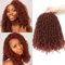 8 Inch 8 PCS Yanky Twist Crochet Braids Hair 8 Packs (30 Strands/Pcs) Pre-twisted Senegalese Twist Braids with Curls Synthetic Hair Extension Bouncy Spring Twist Crochet Hair for Black Women（350#）