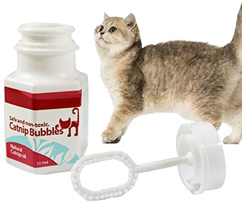 Katzenminze Bläschen Für Katzen, Haustierfreundliches, Katzenminze Seifenblasen, Seifenblasen Mit Katzenminze-Geschmack Für Haustiere, Nach Ätherischen Ölen Duftendes Katzenspielzeug Für Kätzchen Im