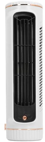 Yechiry Tower Fan, Bladeless Desk Cooler Fan, Quiet 1200mAh Rechargeable Table Cooling Fan with Adjustable 3 Speed, Personal Compact Cordless Bedside Fan for Bedroom Office Desktop