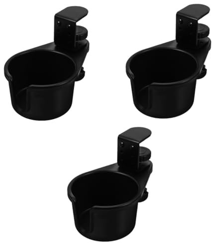 CLISPEED 3 Pièces pince porte-gobelet de bureau Support de mug pour ordinateur Fixation de tasse pour table pince sur le porte-gobelet porte-boissons de bureau Fournitures de bureau abdos
