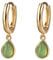 Lllunimon Grüne Jade Tropfen Ohrringe, 925 Sterling Silber Jade Creolen für Frauen, trendige handgemachte Ohrringe Geschenke,Gold