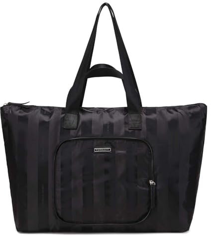 Ds UUby Borse Tote Grande borsa da spiaggia idrorepellente con cerniera Borsa a tracolla Shopper (Black)