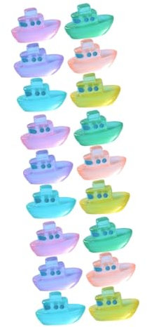 Gogogmee 18 Stück Mikro Landschaft Kreuzfahrt Dekoration Meeres Puppenhaus Fische Aquarium Zubehör Miniatur Boot Miniatur Leuchtboot Modell Mini Boot