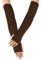 AWOCAN Lange fingerlose Handschuhe Weiche Winter Warme Handschuhe Winter Knit Armstulpen Daumenloch Handschuhe Gestrickt Warm Weben Handschuhe (KAFFE)