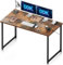 ODK Bureau, Petit Bureau, Table D'ordinateur, Table de Bureau, Bureau Moderne Simple pour Le Bureau à Domicile (Brun, 120 x 48cm)