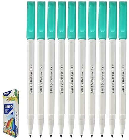 GREEN Fineliner Pens, Pack of 20, Fine Point, VMBRIF, Perfect for Writing Pens, Comfortable Grip, iVAIDEX