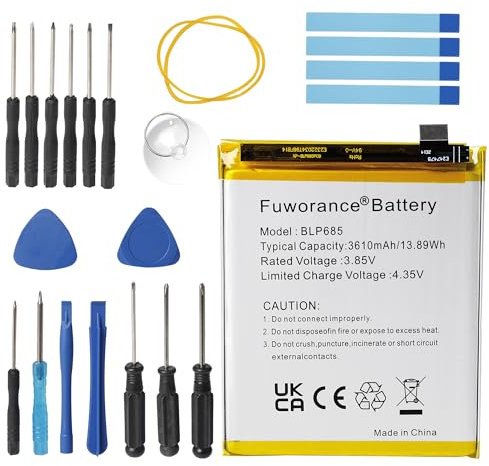 Fuworance 3610mAh 3.85V BLP685 Batterie de Remplacement Compatible avec Oppo One Plus 6T (A6010, A6013), Compatible avec Oppo One Plus 7 (GM1901, GM1900, GM1905, GM1903) Batterie de Smartphone