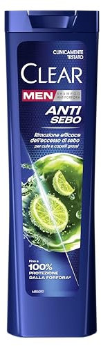 Clear Men Anti-Schuppen-Shampoo für fettiges Haar Anti-Fett bis zu 100% Anti-Schuppenschutz* 3x 225 ml