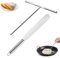 GWAWG 2PCS Crepe Spreader and Spatula Kit, Stainless Steel Pancake Scraper and Crepe Spatula for Cooking and Baking, Crepe Maker Tools for Home and Commercial Use, Cake Spreaders Set