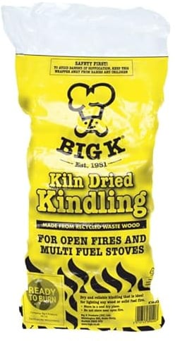Big K Products Kiln Dried Recycled Wood Kindling, Small 1.5kg Bag KW02-AMZ-5PK, Perfect for Wood Burners, Stoves, Fireplaces & BBQ - 5, Small 1.5kg Bags