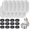 Cat Water Fountain Filters, 24PCS Cat Fountain Filters Set, 12 Pcs Activated Carbon Filter&12 Pcs Foam Filter, Pet Water Fountain Filter for Cat Water Dispenser