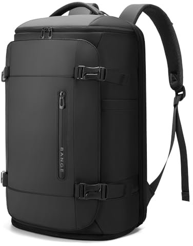 BG FUTURE AESTHETICS 40L Travel Backpack with Shoe Compartment, Weekend Business Hand Luggage, Flight Approved Cabin Luggage, Lightweight and Waterproof for 15.6-17.3 Inch Laptop, black, L, Business