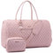 LOVEVOOK Reisetasche Sporttasche Damen, 45L Groß Weekender Travel Bag Kliniktasche Geburt mit Kulturtasche, Schuhfach & Nassfach, wasserdichte Handgepäck Tasche für Gym Flugzeug Reisen, Rosa
