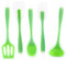SHOWERORO Juego De Utensilios De Cocina 5 Piezas Cucharilla Mezcladora Espumadera y Cucharón Para Sopa Silicona Antiadherente