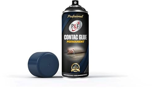 AEROSOLES P&F - Pegamento en spray extrafuerte transparente. Cola de contacto de ALTA RESISTENCIA. Pegamento textil permanente. Pega MULTIPLES MATERIALES. 500ml. (500ML)