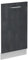 Vicco Geschirrspülblende R-Line, Schwarz Beton, 45 cm ohne Arbeitsplatte