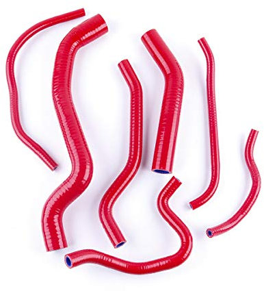 ASYXPCRH Compatibile con Yamaha FZ1 2006-2010 Kit di tubi refrigeranti in silicone per radiatore (rosso)