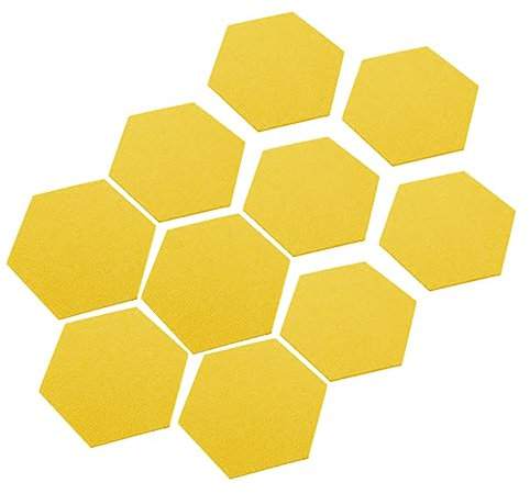 KAILIKETIY 10pcs Hexagon Felt Soundproofing Panels Multi-Function Acoustic Insulation Board for Walls Ceilings and Doors Flexible and Impact Resistant Sound Absorption Tiles