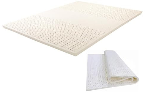 Latex-Matratze,100% Natürlich, Schlichtes Design, Entspannende Schlafzimmer-Latex-Matratze Mit Topper, Naturlatex-Matratzenauflage,1in,120x200cm(47x79in)
