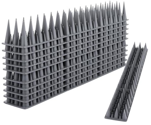YAYODS 40Pack Bird Spikes for Pigeons, Plastic Anti Bird Spikes for Garden Fence, Roof Tall, Cat Deterrent Repellent Spikes, for Outside/Outdoor to Keep Birds Away