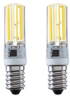 LIGHT HERO 2 Stück LED Special COB Silikon T16 klar E14 5 Watt 827 400lm 2700 Kelvin ersetzt 40W – LED E14 – Special Stick – Silikon Leuchtmittel
