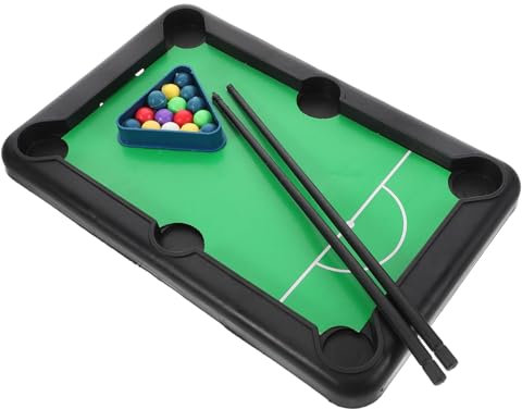 Toyvian 1 Ensemble Jeu de Billard Miniature pour Garçon Fille Table de Billard Portable Compact pour Intérieur Extérieur pour Interaction Parent Garçon Fille Développement Compétences
