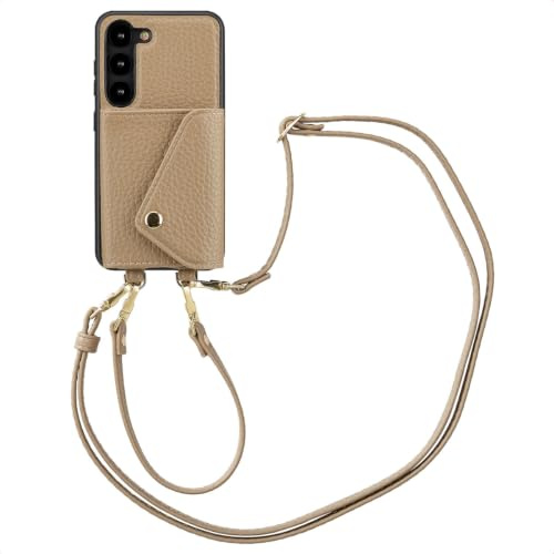 SELENCIA Sera Koordhoes met pashouder Envelop - Geeignet für Samsung Galaxy S23 - Taupe