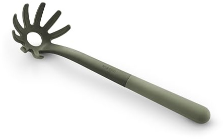 Eva Solo Green Tools Pastalöffel, Kunststoff, 28 cm x 8,5 cm, Grün, Spülmaschinenfest, mit Portionsmesser