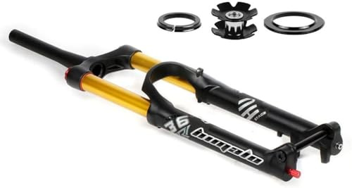 CuNtoHHH Forcella Ammortizzata MTB Air per Mountain Bike da 27,5/29 Pollici, Escursione 160/180 mm, Regolazione del Ritorno, Blocco Manuale, Perno Passante Anteriore Conico da 1-1/2 DH/AM 15x110 mm