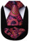 HISDERN Cravate pour Homme Rose Rouge à Motif Cachemire Mariage Élégant Cravates Extra Longues Hommes et Pochette de Costume, XL