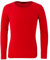 Panzy® Girls Long Sleeve Plain Basic Cotton (95%) Top Kids T-Shirt Tops Crew Uniform Tee (13 yrs, Red)