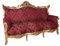 Gigantische Polstercouch Barock Sofa Louis-Seize Salonsofa Rot 3Sitzer 200cm Schlossmöbel cat599a05 Palazzo Exklusiv