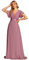 Ever-Pretty Vestito da Cerimonia Donna Stile Impero Linea ad A Scollo a V Maniche Corte Lungo Orchidea 52
