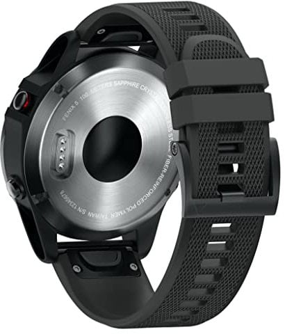 ANBEST Ersatzband Kompatibel mit Fenix 5/Fenix 6 Armband aus Silikon, 22mm Schnelle Veröffentlichung Uhrenarmband für Fenix 5 Plus/Fenix 6 Pro/Forerunner 945/Approach S62(Schwarz)