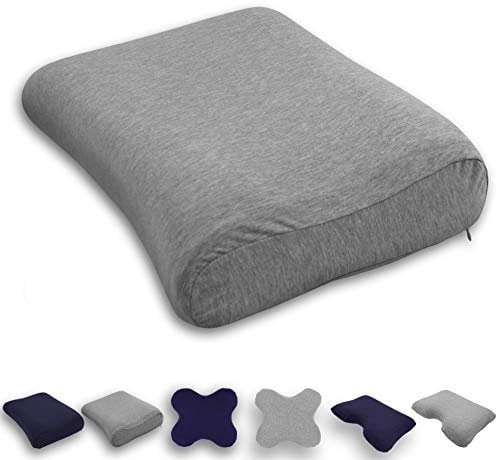 sei Design Originalbezug Visco Kissen– Jersey Baumwolle bügelfrei, Kissenbezug für High-Orthopedic-Form 54x40x11/9 cm mit Reißverschluss