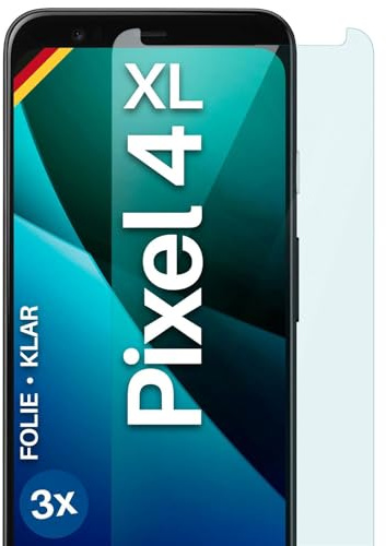 moex für Google Pixel 4 XL Schutzfolie Displayschutz Folie Ultra-klar HD 0,2 mm kompatibel mit jeder Hülle, Anbringen ohne Blasen, Handyfolie Extra Kratzfest, FlexProtect 3 Stück