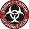 SCSHY Auto-Aufkleber 12.7Cm * 12.7Cm Autoaufkleber Reflektierende Zombie Outbreak Response Team Aufkleber