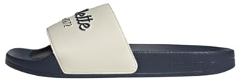 adidas Unisex Adilette Shower Slides, Wonder White / Shadow Navy / Shadow Navy, 44.5 EU