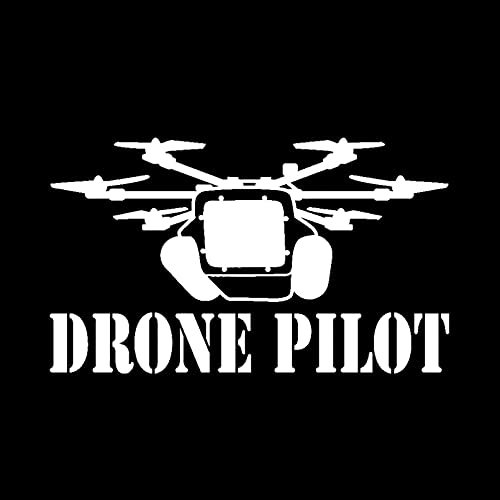 SCSHY Auto-Aufkleber 15.2Cm * 9Cm Drone Pilot Persönlichkeit Autoaufkleber Vinyl Aufkleber Schwarz/Silber