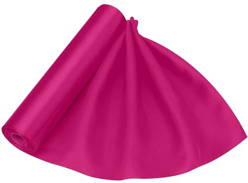 Trimming Shop Fuchsia Satin Fabric Roll | 29cmx20m | Luxury & Soft | Silky & Shiny | for Making Chair Sash Bow Wedding Bouquet Décor Apparel, Drapery, DIY Crafts