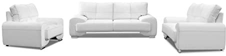 Mars Meble Big-Sofa Polstergarnitur Omega Set 3+2+1 Sofa Wohnzimmer Sofagarnitur 3-TLG Couch (Weiß)