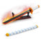 Anime Sword Katana Splicing Model Building Blocks Set, 790 Teile, 27 Zoll Samurai Schwert Set mit Scheide und Ständer, Cosplay Anime Schwert Katana