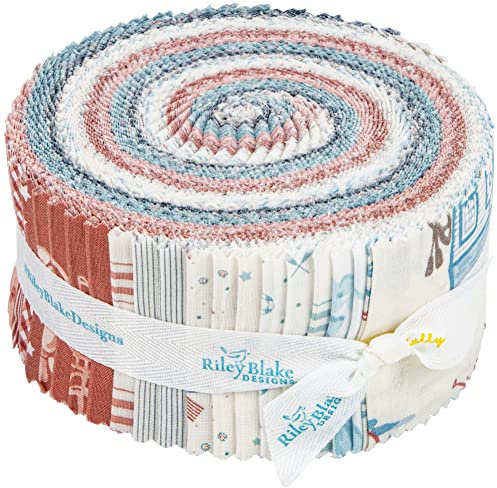 Amy Smart Portsmouth Rolie Polie 40 6,3 cm Streifen Jelly Roll Riley Blake Designs RP-12910-40