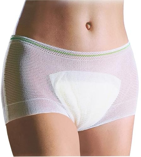 Saxomed 50x Wöchnerinnen Slips Perioden Unterwäsche Wochenbett - Größen L - XXL - Fixierhosen Kaiserschlüpfer waschbar für Schwangerschaft, Kaiserschnitt, Menstruation