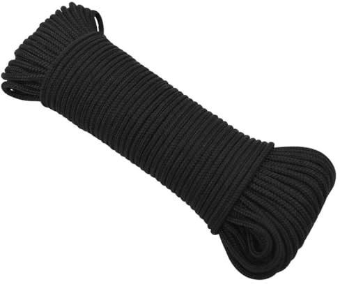 vidaXL Bootsseil Ankerleine Festmacher Tauwerk PP Leine Seil Tau Polypropylenseil Geflochten Flechtleine Schwarz 5mm 25m Polypropylen
