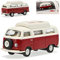 Volkwagen T2 A Camping Rot Weiss 1967-1979 H0 1/87 Schuco Modell Auto mit individiuellem Wunschkennzeichen